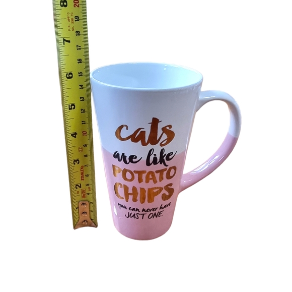 Cats Are Like Potato Chips You Can Never Have Just One Tall Clay Art Mug - Picture 6 of 6